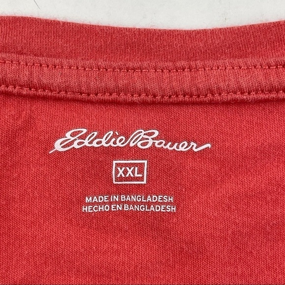 Eddie Bauer Tshirt Mens XXL Red Short Sleeve Crew Neck - Picture 2 of 9
